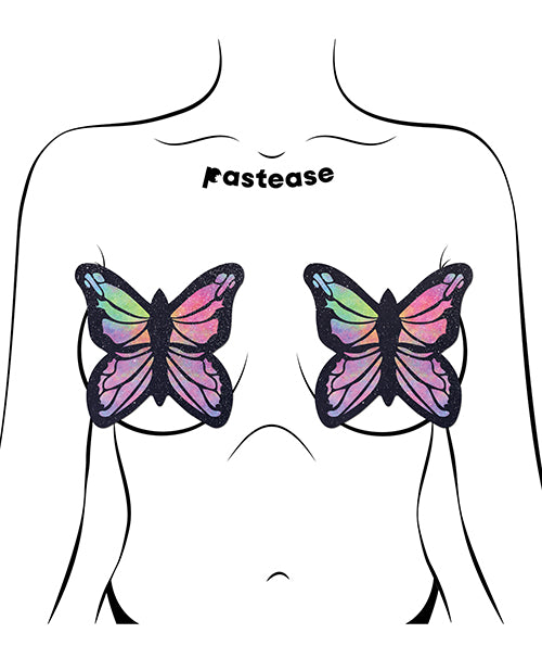 Pastease Coverage Twinkle Velvet Butterfly - Rainbow O/s - LUST Depot