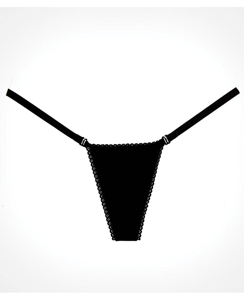 Adore Between The Cheats Velvet  Panty Black O/s - LUST Depot