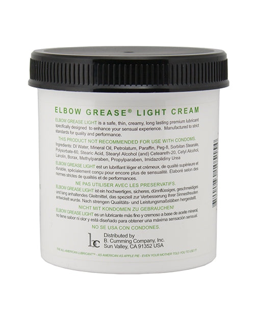 Elbow Grease Light Cream Jar - 15 Oz - LUST Depot