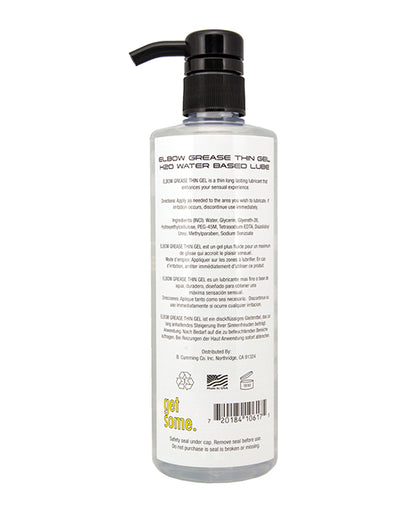 Elbow Grease H2o Thin Gel - 16 Oz - LUST Depot