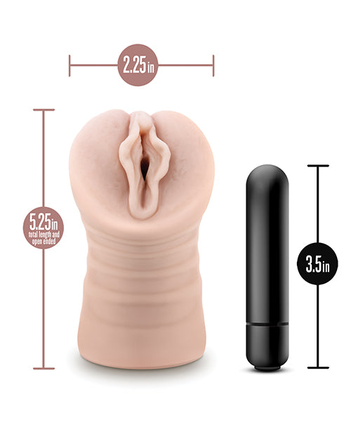 Blush EnLust Pussy Stroker w/Vibrating Bullet - Destini - LUST Depot