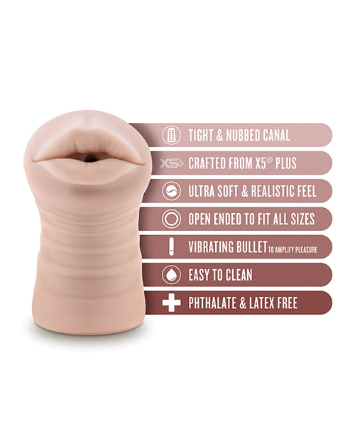 Blush EnLust Mouth Stroker w/Vibrating Bullet - Nicole - LUST Depot