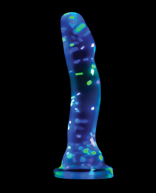 Blush Neo Elite Hanky Panky 7" Confetti Dildo - Glow In The Dark - LUST Depot