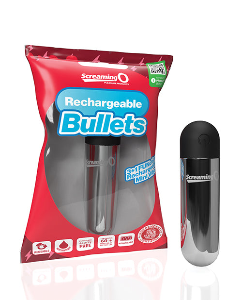 Screaming O Rechargeable Bullets - Silver - LUST Depot