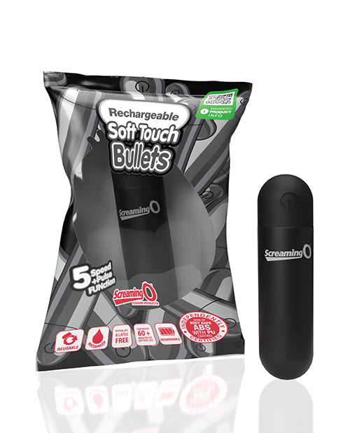 Screaming O Soft Touch Rechargeable Bullets - Black