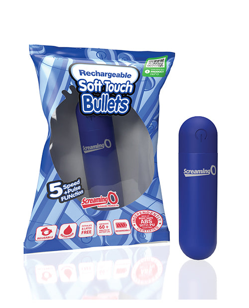 Screaming O Soft Touch Rechargeable Bullets - Blue - LUST Depot