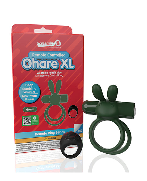 Screaming O Ohare Remote Controlled Vibrating Ring - XL Green - LUST Depot