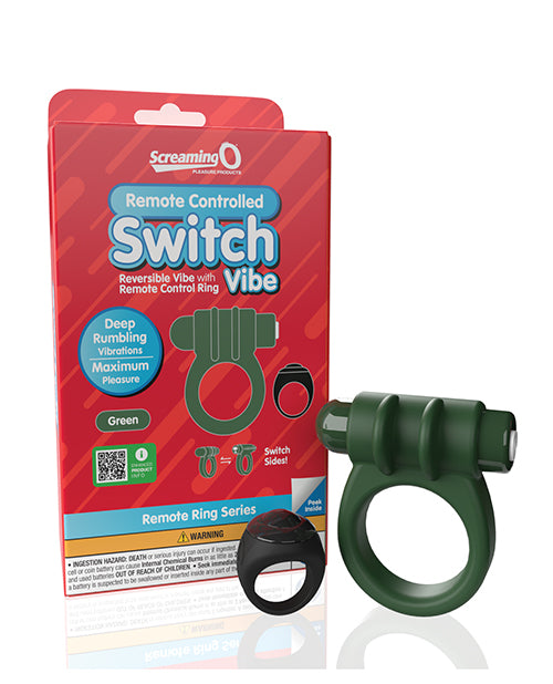 Screaming O Switch Remote Controlled Vibrating Ring - Green - LUST Depot