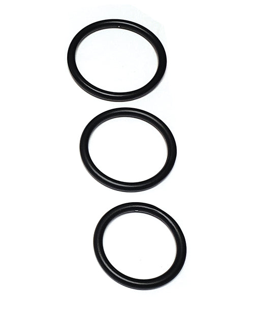 Spartacus Seamless Stainless Steel C-ring - Black Pack Of 3 - LUST Depot