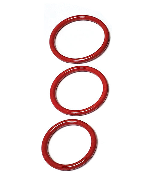 Spartacus Seamless Stainless Steel C-ring - Red Pack Of 3 - LUST Depot