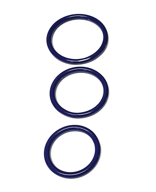 Spartacus Seamless Stainless Steel C-ring - Blue Pack Of 3 - LUST Depot