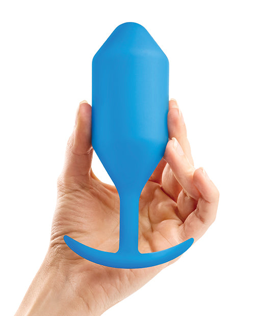 B-vibe Weighted Snug Plug 5 - 350 G Blue - LUST Depot