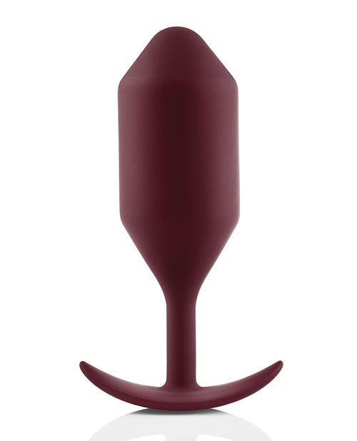 B-vibe Weighted Snug Plug 5 - 350 G Dark Red - LUST Depot