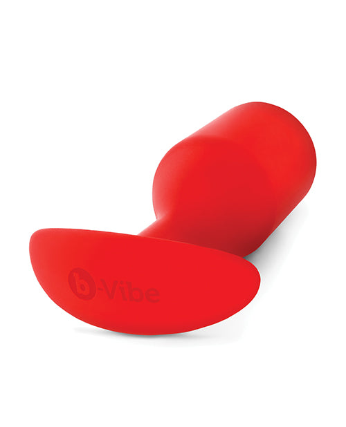 B-vibe Weighted Snug Plug 6 - 515 G Red - LUST Depot