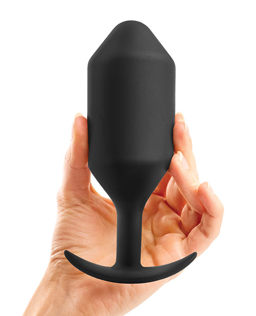 B-vibe Weighted Snug Plug 6 - 600 G Black - LUST Depot