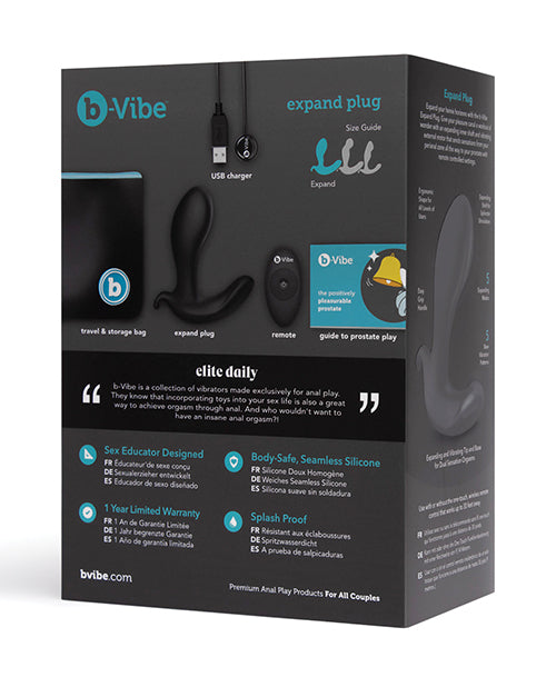 B-vibe Expand Plug - Black - LUST Depot