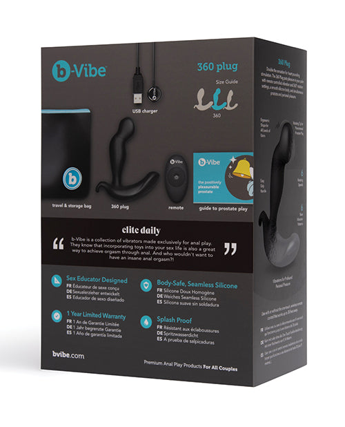 B-vibe 360 Plug - Black - LUST Depot