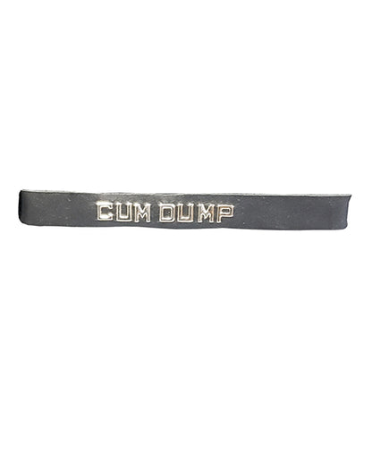 Spartacus Cum Dump Leather Collar - Black - LUST Depot