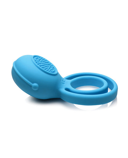 Curve Toys Gossip Love Loops 10x Silicone Cock Ring W/remote - Azure - LUST Depot