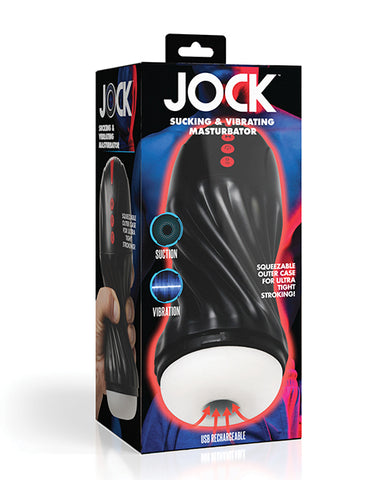 Curve Toys Jock Sucking & Vibrating Masturbator - Black