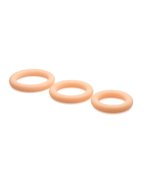 Curve Toys Jock Silicone Cock Ring Set of 3 - Light - LUST Depot