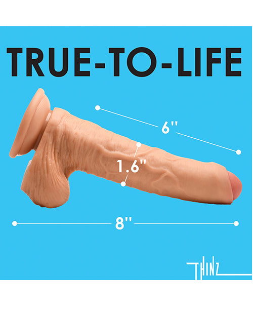 Curve Toys Thinz 8" Uncut Dildo W/balls - Light - LUST Depot