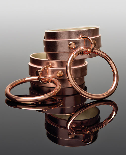 Pleasure Collection Adjustable Handcuffs - Rose Gold - LUST Depot