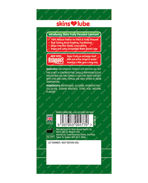 Skins Water Based Lubricant - 5 Ml Foil Watermelon - LUST Depot