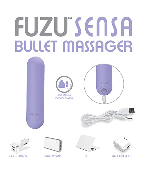 Fuzu Sensa Activated Rechargeable Bullet Massager - Pastel Purple