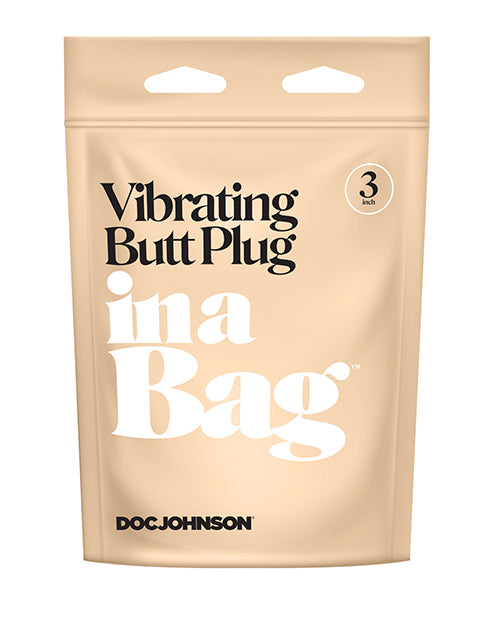 In A Bag 3" Vibrating Butt Plug - Black - LUST Depot