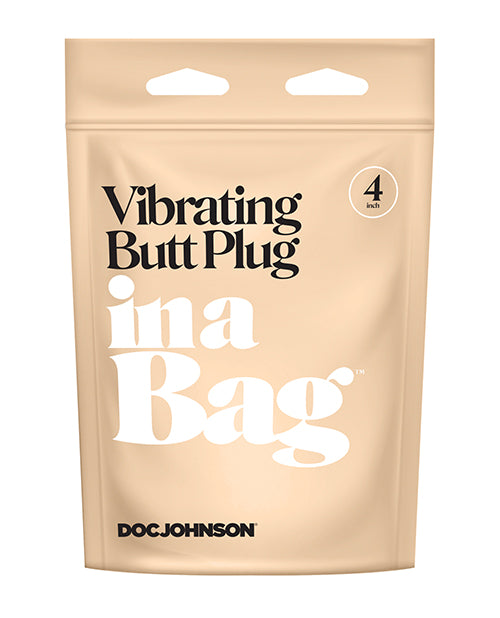 In A Bag 4" Vibrating Butt Plug - Black - LUST Depot