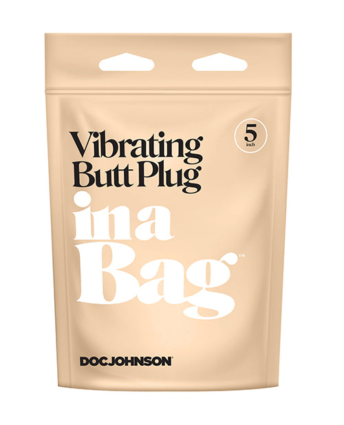 In A Bag 5" Vibrating Butt Plug - Black - LUST Depot