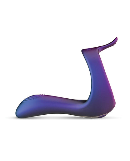 Hueman Eclipse Cock Ring w/Vibrating Perineum - Purple