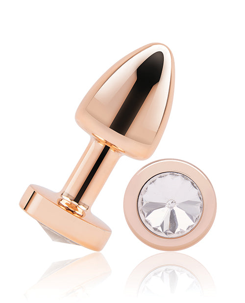 Gemsations 2" Beginners Bling Bling Metal Butt Plug - Rose Gold