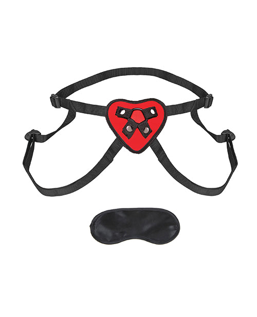 Lux Fetish Red Heart Strap On Harness Set - LUST Depot