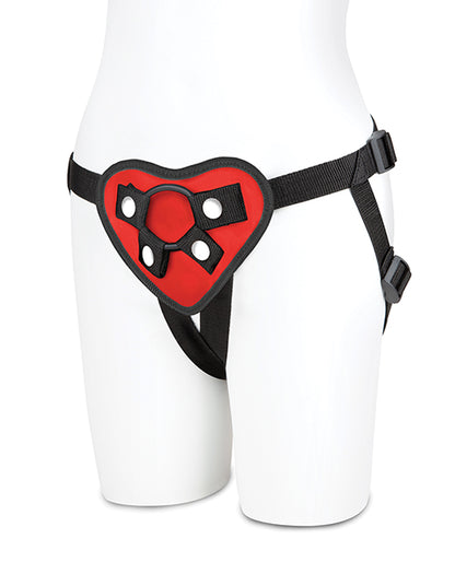 Lux Fetish Red Heart Strap On Harness Set - LUST Depot