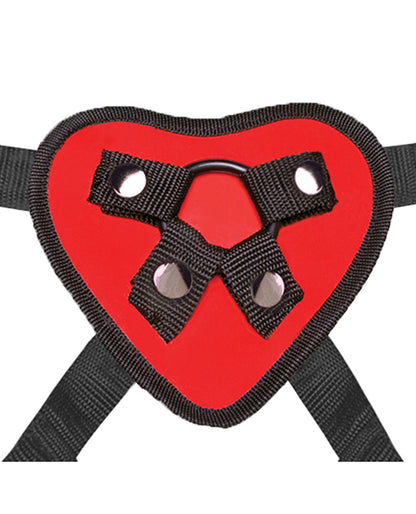 Lux Fetish Red Heart Strap On Harness Set - LUST Depot