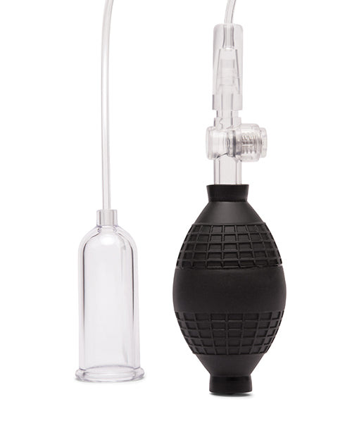 Lux Fetish Clitoral Pump w/Quick Release - Clear/Black