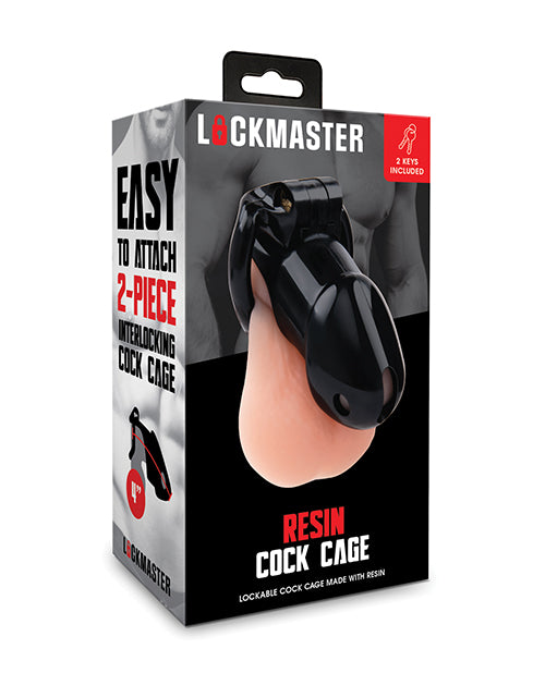 Lockmaster 4" Resin Cock Cage - Black