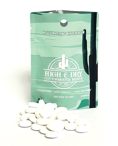 High & Dry Cottonmouth Mints - Pack of 25 Wintergreen