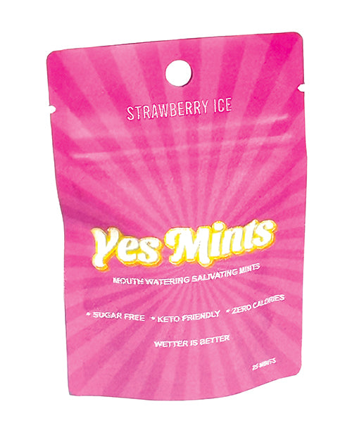 Yes Mints Original Mouth Watering Mints - Pack of 25 Strawberry Tingle