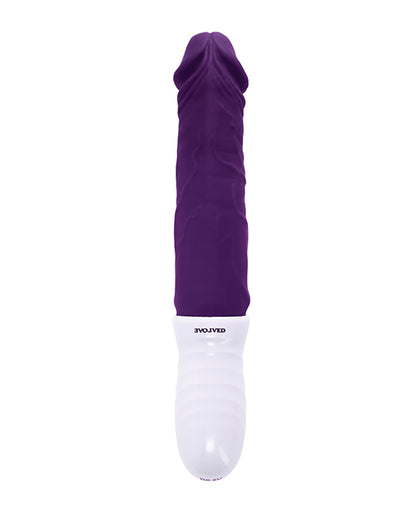 Evolved Plum Thrust Realistic Shaft Vibrator - Purple