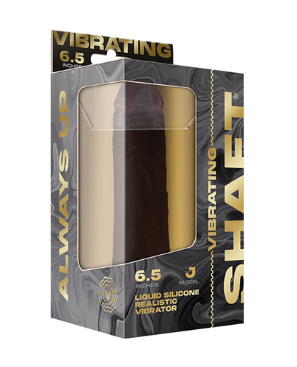 Shaft Flexskin Liquid Silicone 6.5" Vibrating Dong - Mahogany