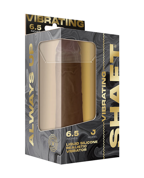 Shaft Flexskin Liquid Silicone 6.5" Vibrating Dong - Oak