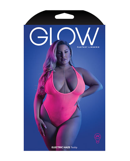 Glow Electric Haze Teddy Neon Pink Qn - LUST Depot