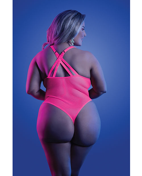 Glow Electric Haze Teddy Neon Pink Qn - LUST Depot