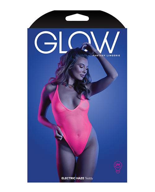 Glow Electric Haze Teddy Neon Pink S/m - LUST Depot