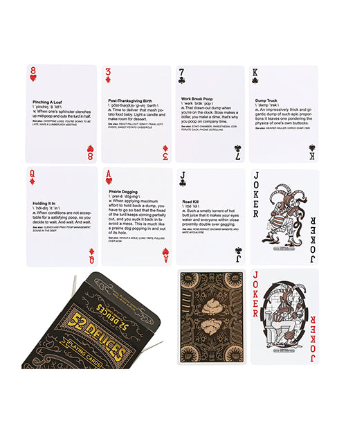 52 Deuces Poop Themed Playing Cards