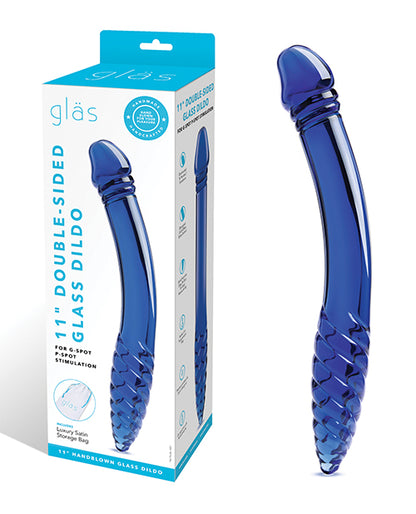 Glass 11" Double-sided Dildo G-Spot & P-Spot Stimulation