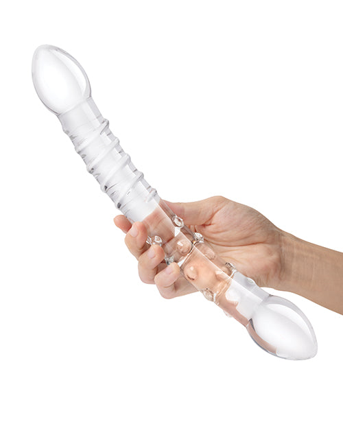 Glass 12" Double Trouble Dildo